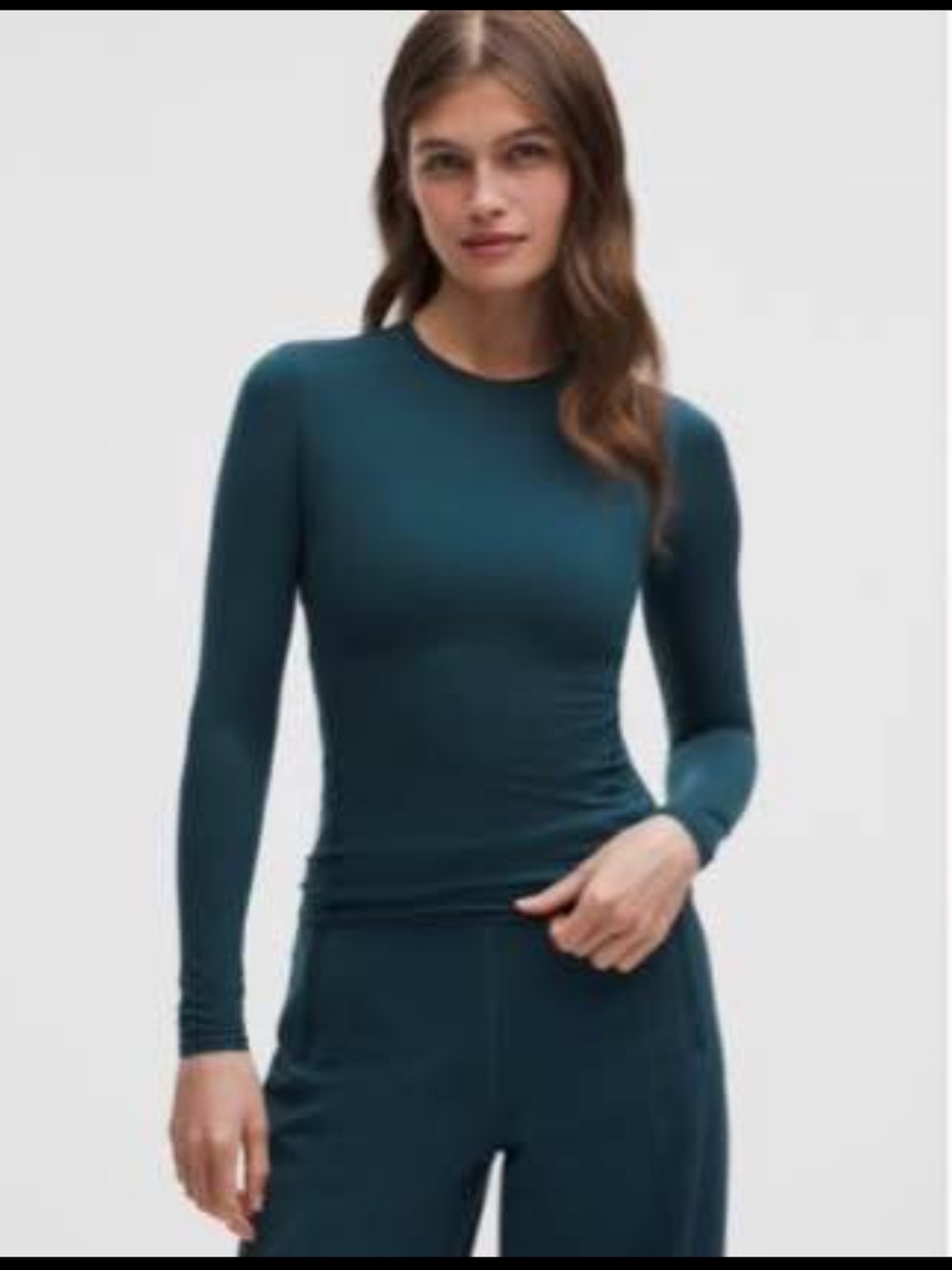 Lululemon Wundermost Ultra-Soft Nulu Crewneck Long-Sleeve Shirt - Indochine blue